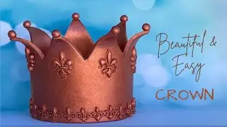 Easy and Beautiful fondant crown tutorial (without a mold or cutter)