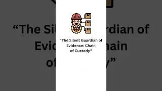 🕵️&ldquo;No breaks. No gaps. No doubts. That&rsquo;s the power of Chain of Custody in forensic science.&rdquo;#ytshort