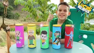 LUCAS E PAPAI BRINCAM DE COMER FRUTAS M&Aacute;GICAS