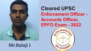 Mr.Balaji J, Enforcement Officer, cleared the Exam conducted by UPSC 2022. #ias #ips #upsc #tnpsc