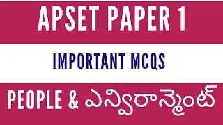 APSET PAPER 1 IMPORTANT MCQs