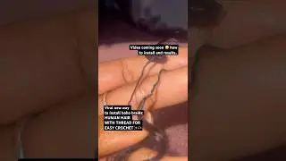 Boho human hair with thread for easy crochet install ✨🥹 new way to do boho braids ❤️