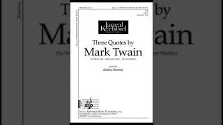 Three Quotes by Mark Twain Accompaniment Track - Andrea Ramsey (preview) #choraltracks