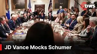 &ldquo;He&rsquo;s Basically Palestinian!&rdquo; &ndash; JD Vance Roasts Chuck Schumer in Trump&rsquo;s Cabinet Meeting | AC1E