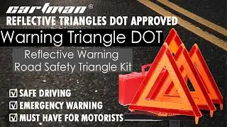 CARTMAN Warning Triangle DOT, Reflective Warning Road Safety Triangle Kit