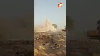 Brick factory chimney demolished