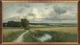 4K Frame TV Art &ndash; Country Path and Fields Landscape | Countryside Wall Decor by Cozyland Prints
