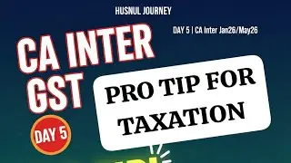  CA INTER JAN26/MAY26 PAPER-3 ( PRO TIPS)