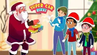 SuperCar Rikki catches the Fake Santa Robbing Childrens gifts in the City!