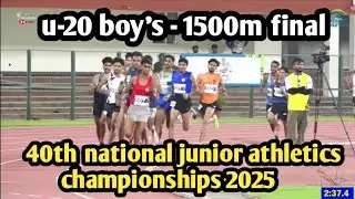 U-20 boy's 1500m final 40th national junior athletics championships 2025