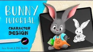 How to Draw a cute bunny / Character Design for Picture Book Tutorial