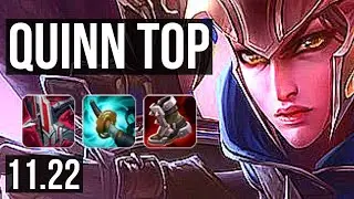 QUINN vs GRAVES (TOP) | 600+ games, Rank 10 Quinn, Dominating, 8/3/7 | KR Master | 11.22