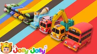 Ten Little Buses & Five Little Ducks 🚌 Count 1 to 10 with Jolly Jolly - Kids Songs