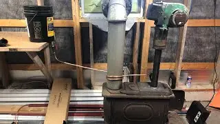DIY waste engine oil burner shop heater.