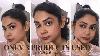 Makeup Using Only 3 Products 😱 | Simple Beginner Makeup Look 💄
