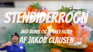 Stenbiderrogn m. blinis & syrnet fløde // Opskrifter | P. Clausens Fiskehandel