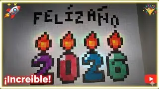 Feliz Año Nuevo 2026 en Pixel Art 🎆 Diseño Retro Paso a Paso