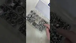 NINDEJIN 192pcs/set Hexagon Flange Nuts Assortment Kit M3 M