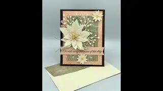 Stamps-N-Lingers.  How to make a Christmas Wedding Card with Forever Blossoms and Poinsettia Petals!