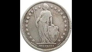 1913 One Franc Switzerland Coin Silver Helvetia