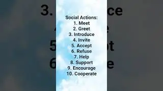 Social actions | action in english #action #english #verb #english #learning #learn #education
