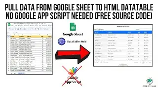 PROJECT 2: EASY WAY TO PULL DATA FROM GOOGLE SHEET TO HTML DATATABLE