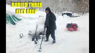 Hidden Treasure Hunt, Winter Walk in Deep Snow ❄️ Beaver Encounter