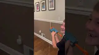 New way to pull out tooth! #tooth #loosetooth #nerfgun #nerf
