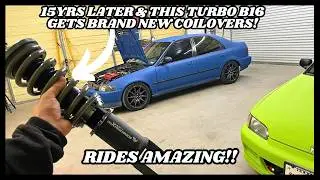 Replacing 15 Year Old Coilovers on This Turbo B16 Civic With New Coilovers