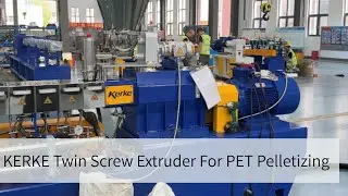 KERKE Twin Screw Extruder For PET Recycling And Pelletizing