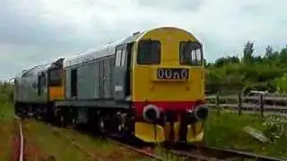 D8154 BEING SHUNTED BY D7629 AT RUDDINGTON