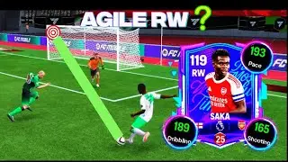115 OVR SAKA RW CARD 🔥 | AGILE RW ⁉️ | FULL REVIEW 🗿❤&zwj;🔥