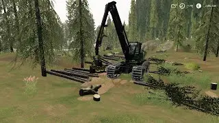 Fs19 forestry. Harvesting with John Deere 1170G
