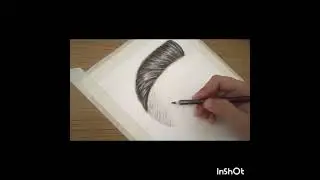 How to draw free hand charcoal realistic sketch of men hair and beard 😊 Comment and rate it out of 💯