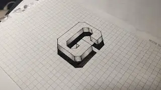 How to Draw a 3D Letter G in Paper (Easy Trick Art) 