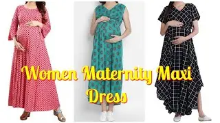 Women Maternity Maxi Dress || Pregnancy Maxi Dress
