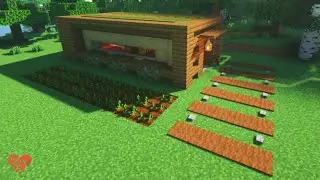Minecraft : How To Build a Sturdy Survival Wooden House : Tutorial Easy
