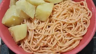 Macarrão com batata doce 