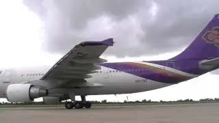 The last flight of THAI's AB6 at Khon Kaen Airport