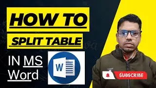 Ms word me table split karne ka tarika #msword  #table