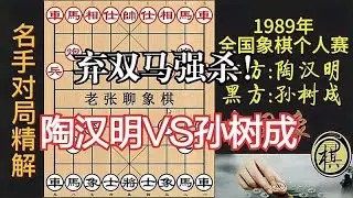 竟弃双马强杀绿林盟主！孙树成妙运车双炮，攻如水银泻地｜1989年全国象棋个人赛｜陶汉明｜孙树成