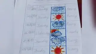 ☘️ Science Project : Weather Chart 🌦️ (Class One)