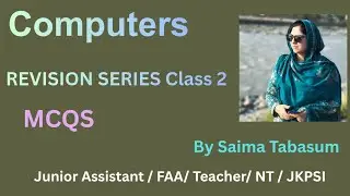 Computers || MCQS || JKSSB || FAA JA NT JKPSI Class 2 || Revision Series
