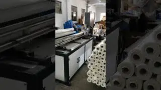 Neck paper production process#wrinkle machine# Rewinder equipment#Automatic paper cutter