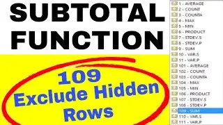 Subtotal function in excel || subtotal formula in excel in hindi