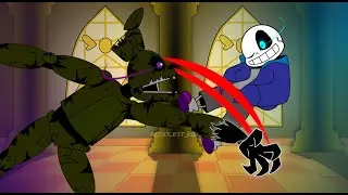 sans vs Springtrap battle animation (Undertale vs FNAF)(Fan-animation)