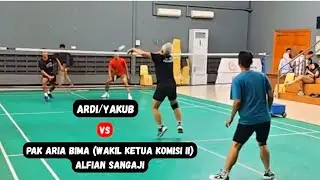 BADMINTON🔵WAKIL KETUA KOMISI II/ALFIAN SANGAJI vs YAKUB/ARDY #shorts #trending #badminton 