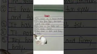 5 Line On Rabbit/  5 Line Essay On Rabbit #ytshorts #essaywriting #trendingsong #essay