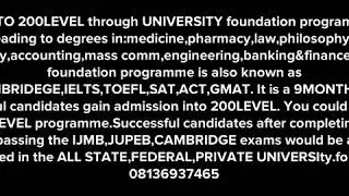 University foundation programme(ijmb,jupeb&Cambridge)