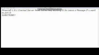 Minecraft 1.8.1 cracked server